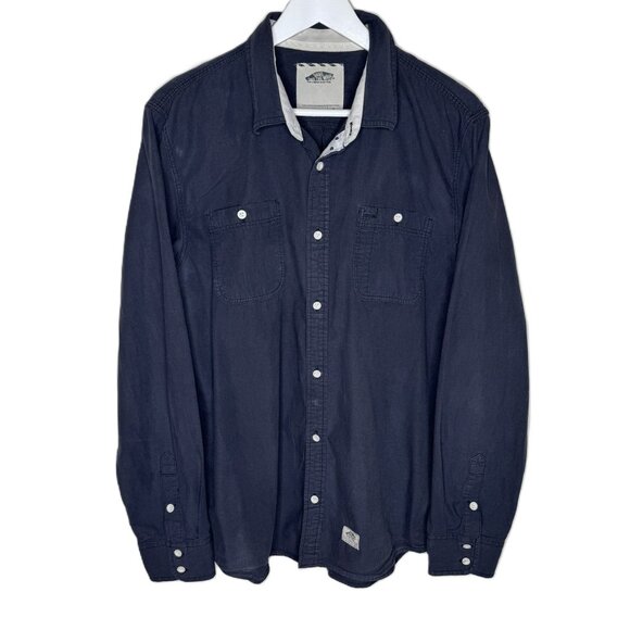 Vans Charcoal Gray Long Sleeve Button-Up Shirt, Casual Shirt, Size Large - Picture 1 of 7